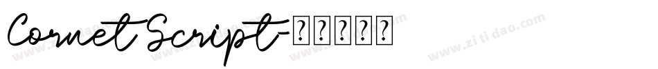 Cornet Script字体转换